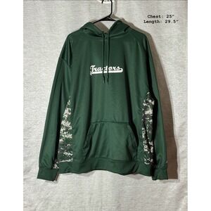 Badger Sport Mens Camo Colorblock Pullover‎ Hoodie Tractors Green Size XL